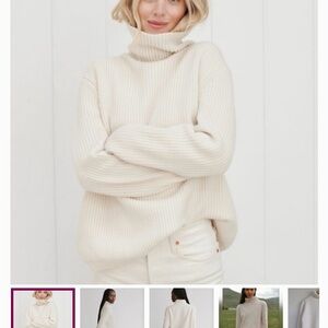 Jenni Kayne 100% Cashmere Turtleneck Sweater - Size L, NWT